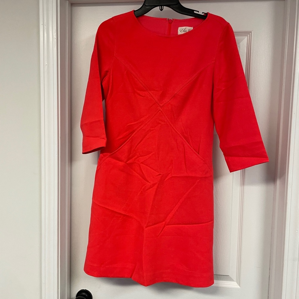 EUC Sheath Bright Coral Orange Dress